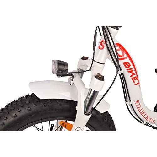DJ Folding Bike Step Thru 750W 48V 13Ah Power Electric Bicycle, Pearl White