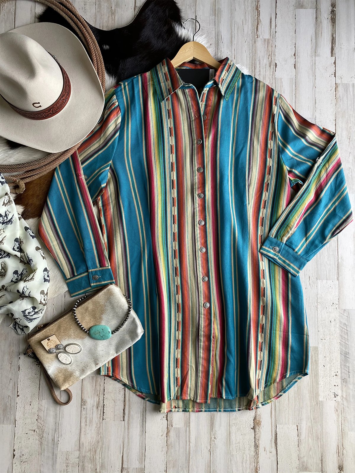 Floral-Print Long Sleeve Shirts & Tops