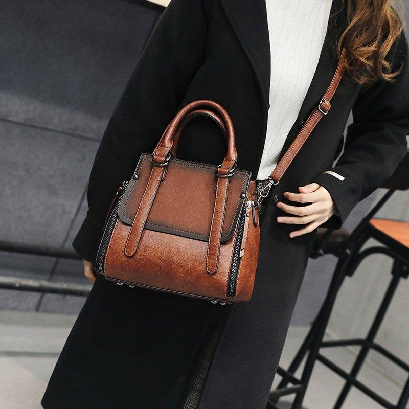 Women Retro Casual Boston Bag
