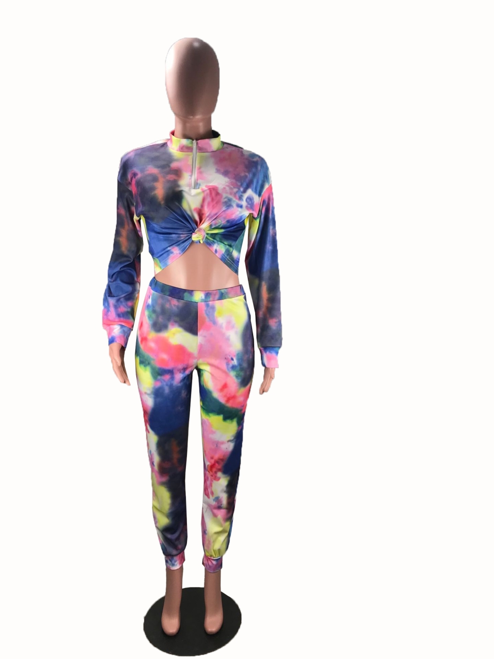 Fall Tie Dye Two Piece Pants Set