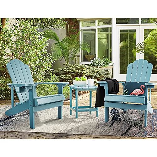 Adirondack Chair with Cup Holder �C Blue