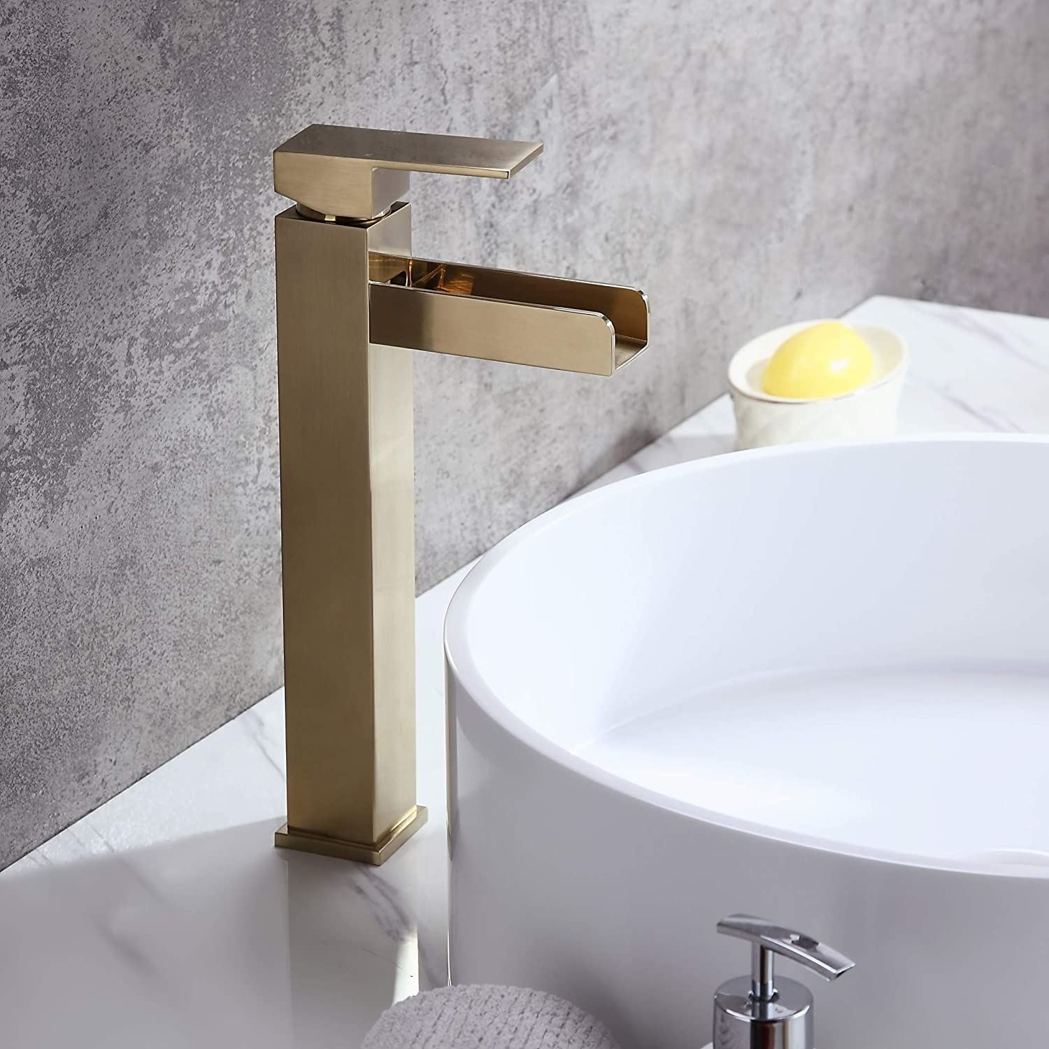 Hole Bathroom Faucet in Brushed Gold Finish cUPC Certified