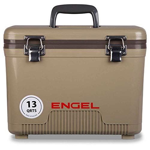 ENGEL 13 Quart Lightweight Fishing Dry Box Cooler with Shoulder Strap (2 Pack)