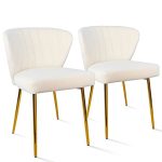 Modern Dining Chairs, Velvet Accent Chair, Living Room Chairs, Set of 2,
