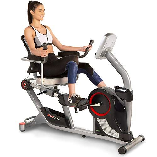 Fitness Reality X-Class 450SL Bluetooth Smart Technology Magnetic Recumbent Exercise Bike- Black, Gray