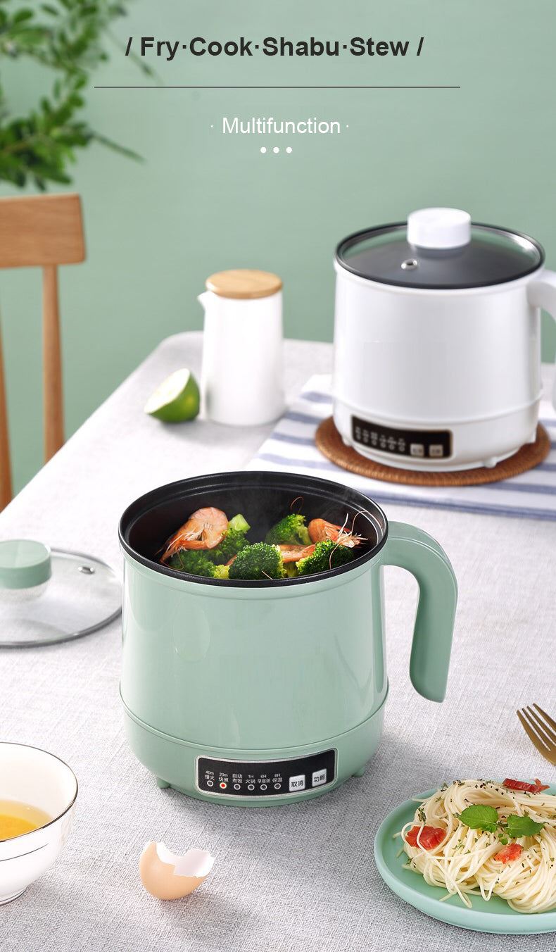 Household MultiCooker Electric Skillet Stainless Steel Rice Cooker Hotpot Noodles Soup Pot Eggs Food Steamer