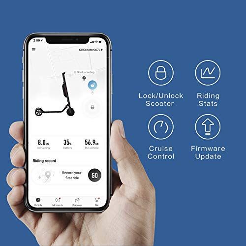 Segway Ninebot ES4 Electric Kick Scooter with External Battery, Lightweight and Foldable | (2019 Version)