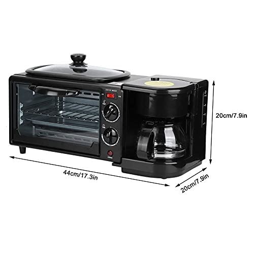 1050W Multifunctional Breakfast Center Station Toaster Oven Nonstick Grill