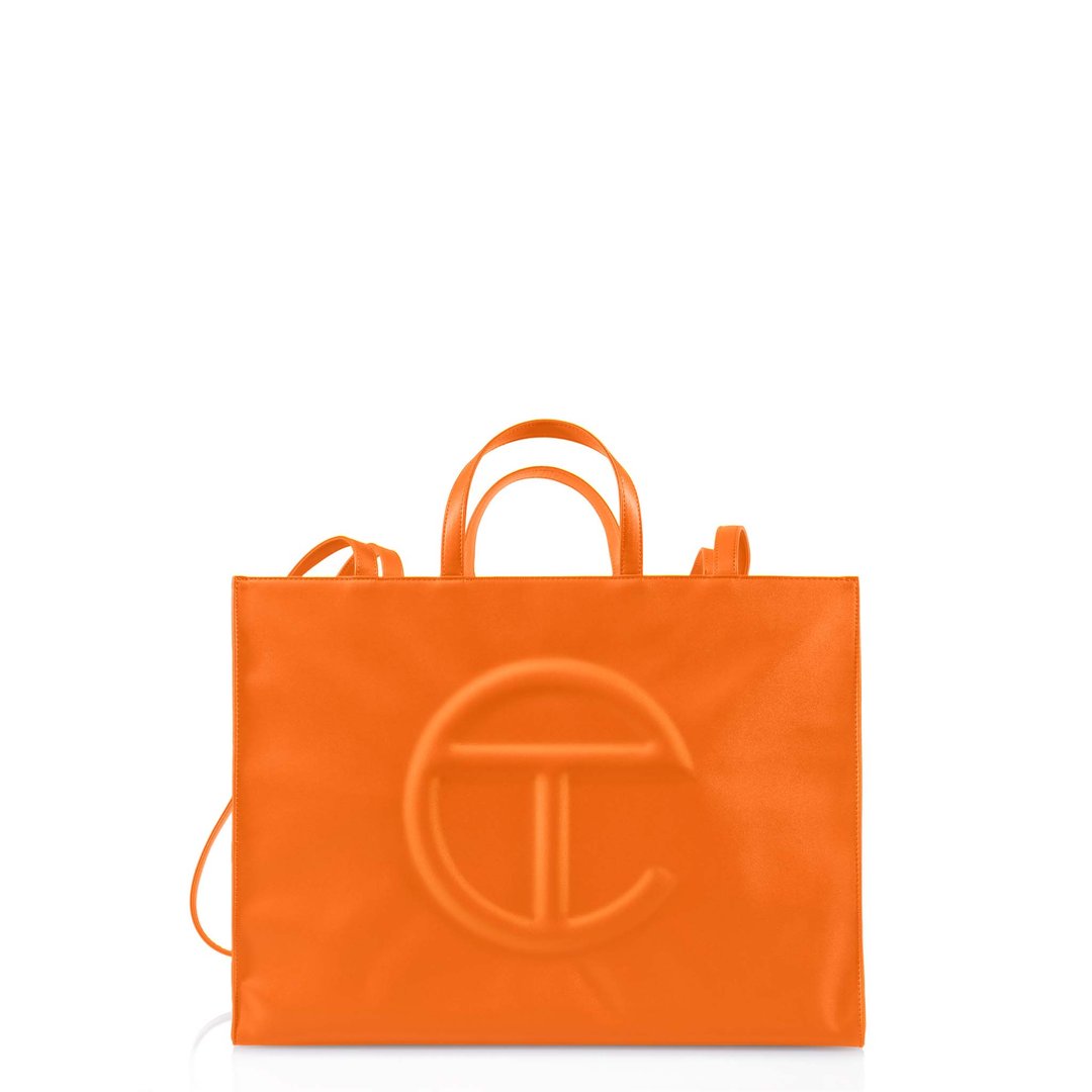 Large Orange Shopping Bag