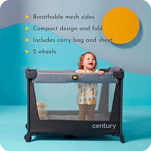 Century Travel On 2-in-1 Compact Playard with Bassinet