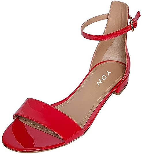 YDN Womens Chic Block Low Heel Sandals