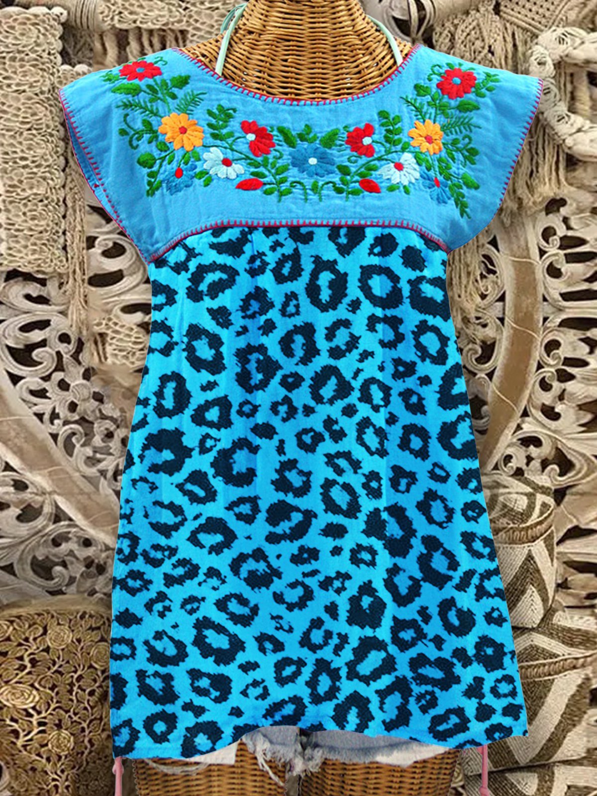 Floral Shift Crew Neck Shirts & Tops