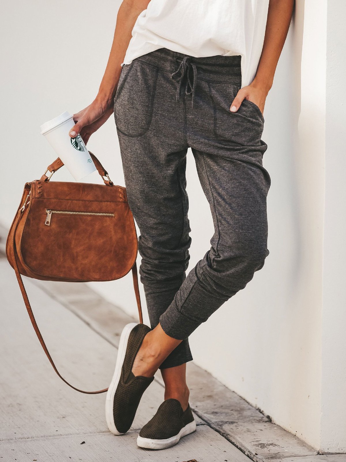 Casual Solid Pants