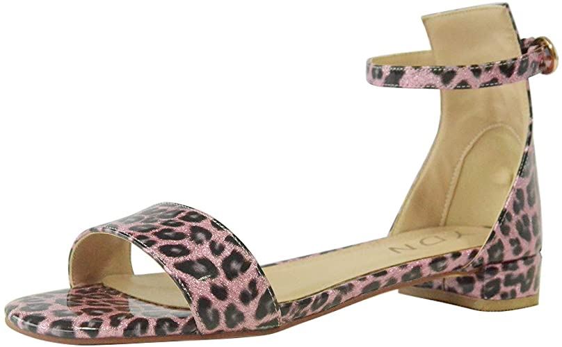 YDN Womens Chic Block Low Heel Sandals