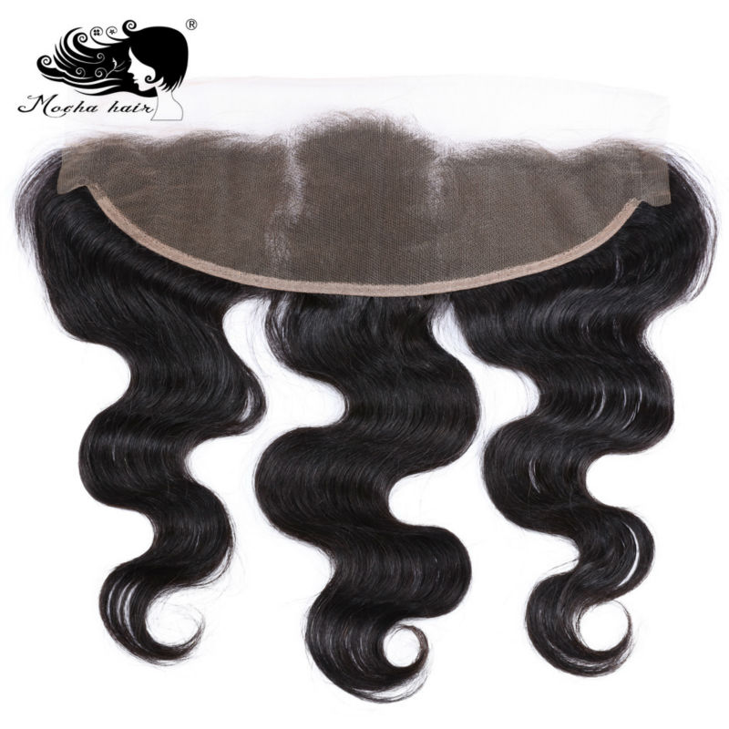 Mocha Hair Lace Frontal Closure 13X4 Brazilian Remy Hair Body Wave Nature Color 100% Human Hair