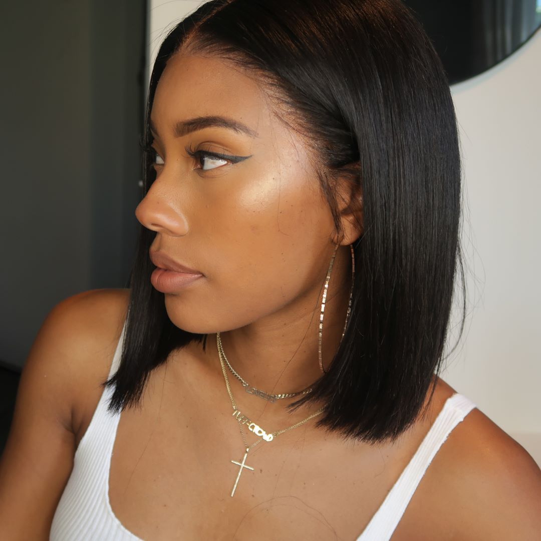 Uniqueen 2019 Summer New Hairstyle Lace Front Wigs | Short Straight 016