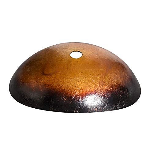 Glass Vessel Sink Free Oil Rubbed Bronze Faucet and Pop-up Drain,Gold ingot