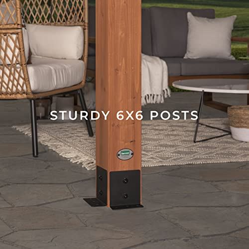 Backyard Discovery Beaumont 20 ft. x 12 ft. All Cedar Wooden Pergola