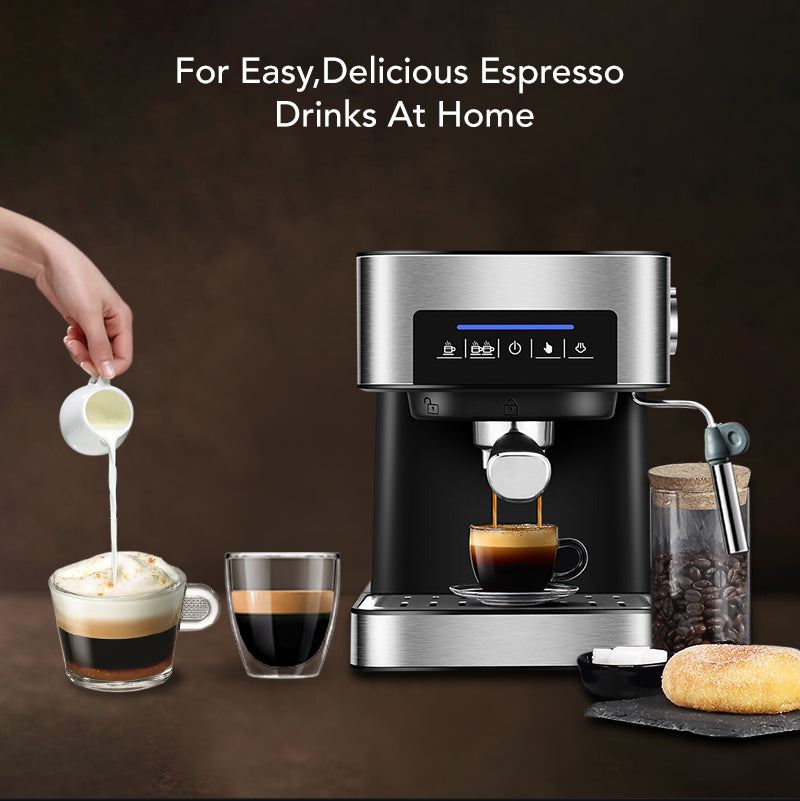 Semi-automatic Espresso Coffee Maker Machine with Milk Frother
