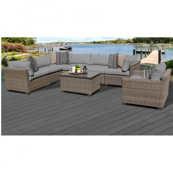 8 Piece Sectional Seating Group with Cushions