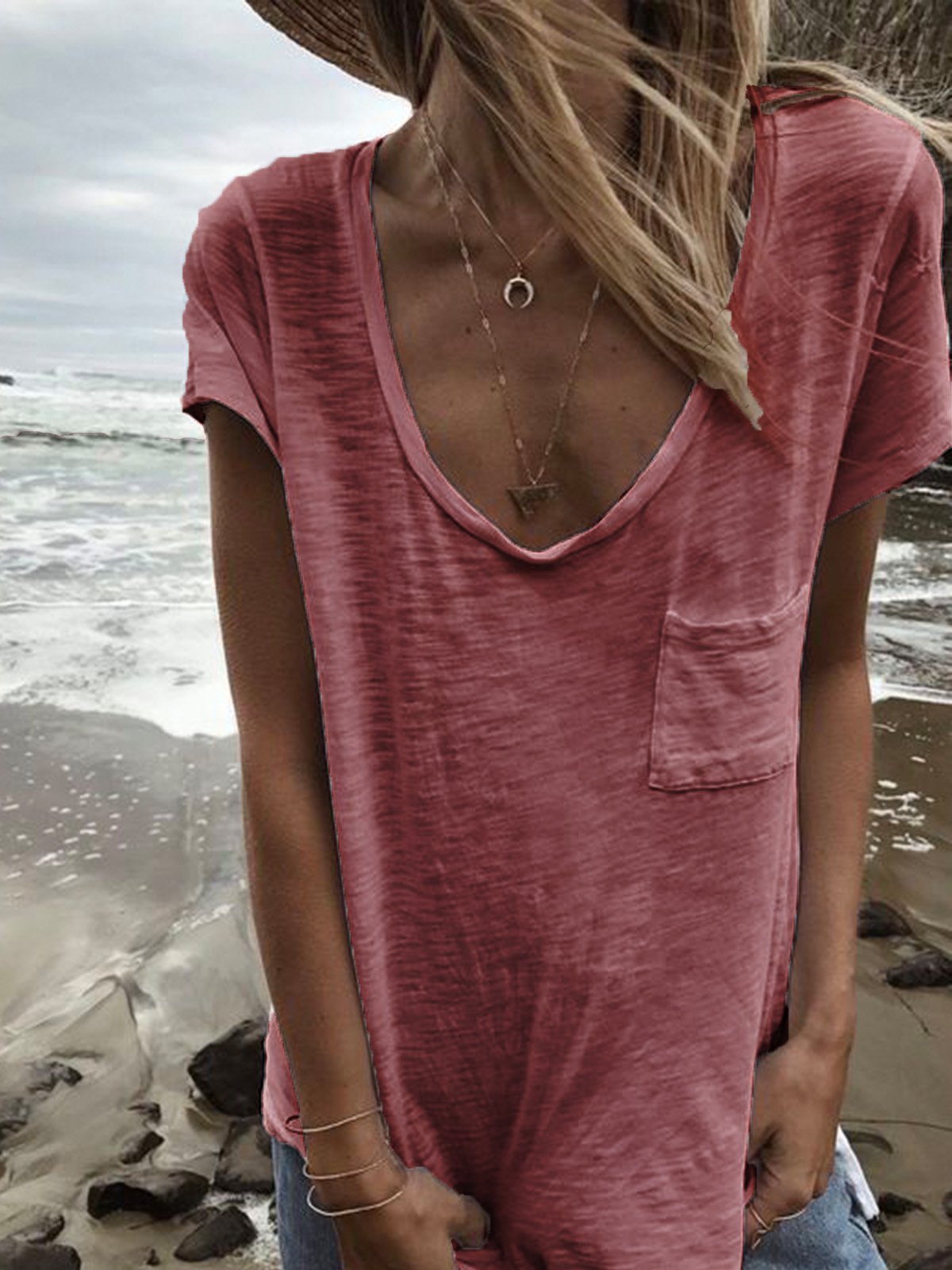 Women Summer Basic T Shirt Tops