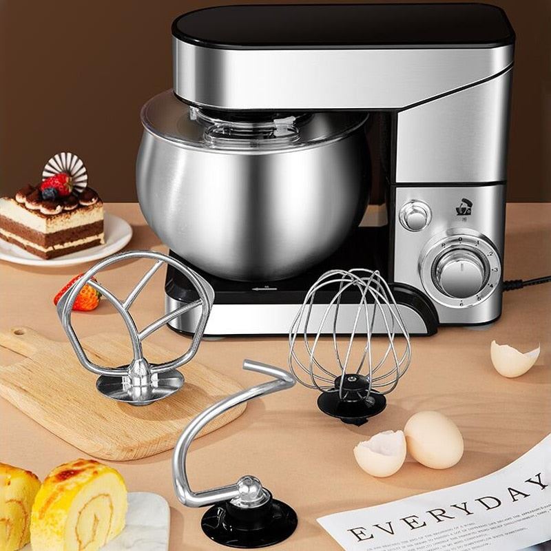 Electric Stand Food Mixer Stainless Steel Chef Machine 5L Bowl Cream Blender Knead Dough