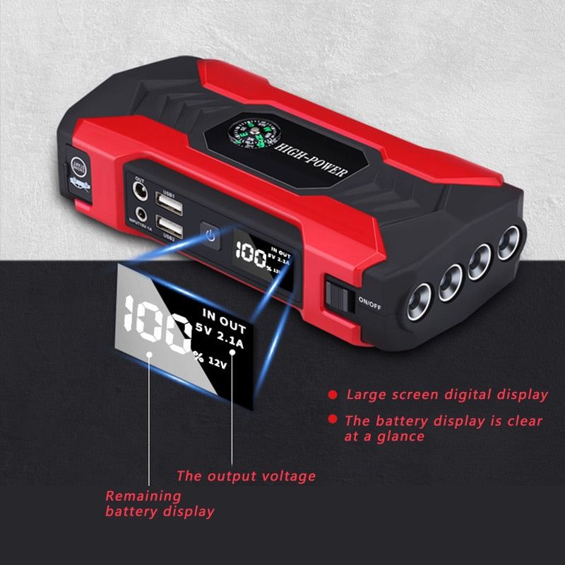 Car Jump Starter Starting Device Battery Power Bank 400A Jumpstarter Auto Buster Emergency Booster