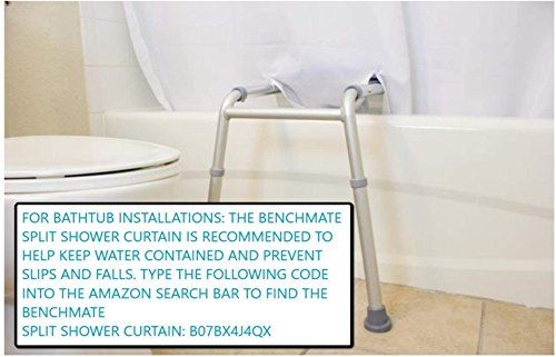 Transfer Bench and Shower Chair with Cut-Out SEAT. Adjustable Legs