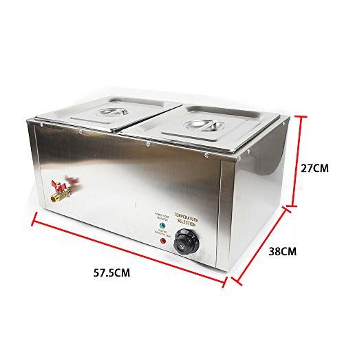 Server Electric Food Warmer 2 Pan Stainless Steel Buffet Warmer