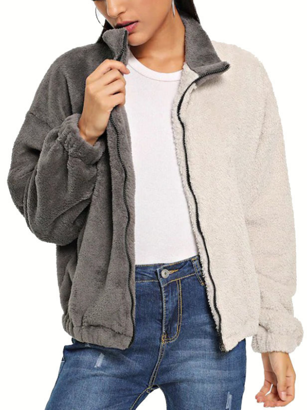 Two Tone Vintage Cotton Lapel Coat