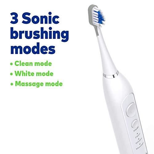 Sonic Electric Toothbrush with Water Flosser, White