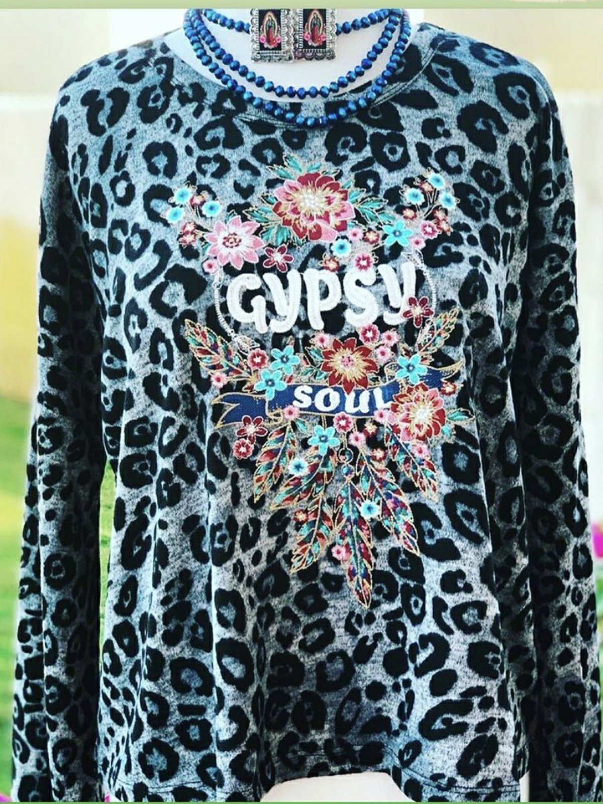 Boho Leopard Sweet Shirts & Tops