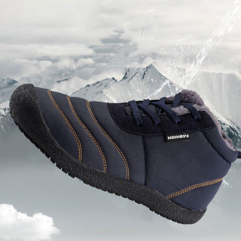 Women's Warm Fur Lined Ankle Lace-up Winter Snow Boots