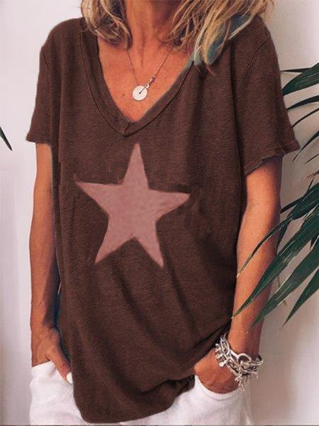 Cotton Casual Short Sleeve Shirts & Tops