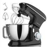 CWIIM Stand Mixer, 7.5 QT 660W 6 Speed Kitchen Mixer with Dough Hook Whisk Beater Splash Guard