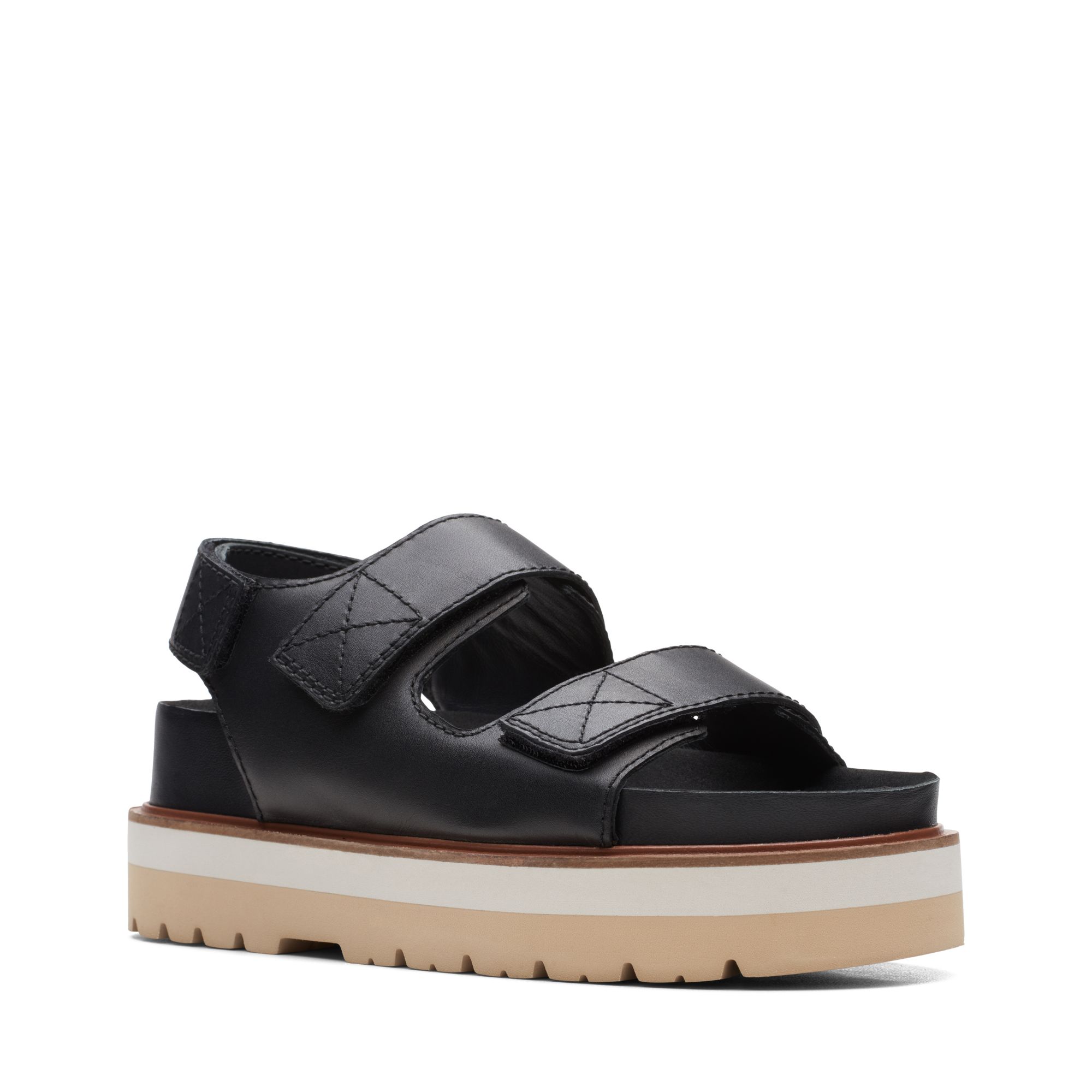 Women Sandals Orianna Sea Black Leather