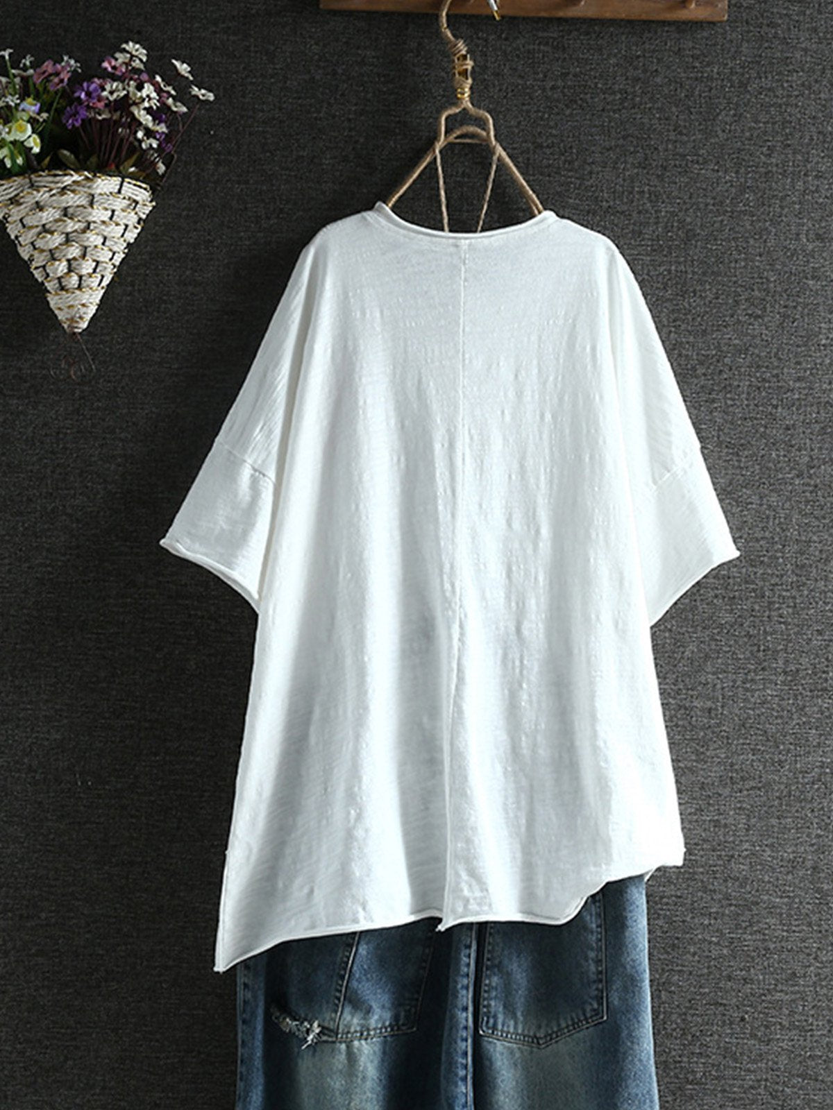 Printed Patchwork Cotton-Blend Shirts & Tops