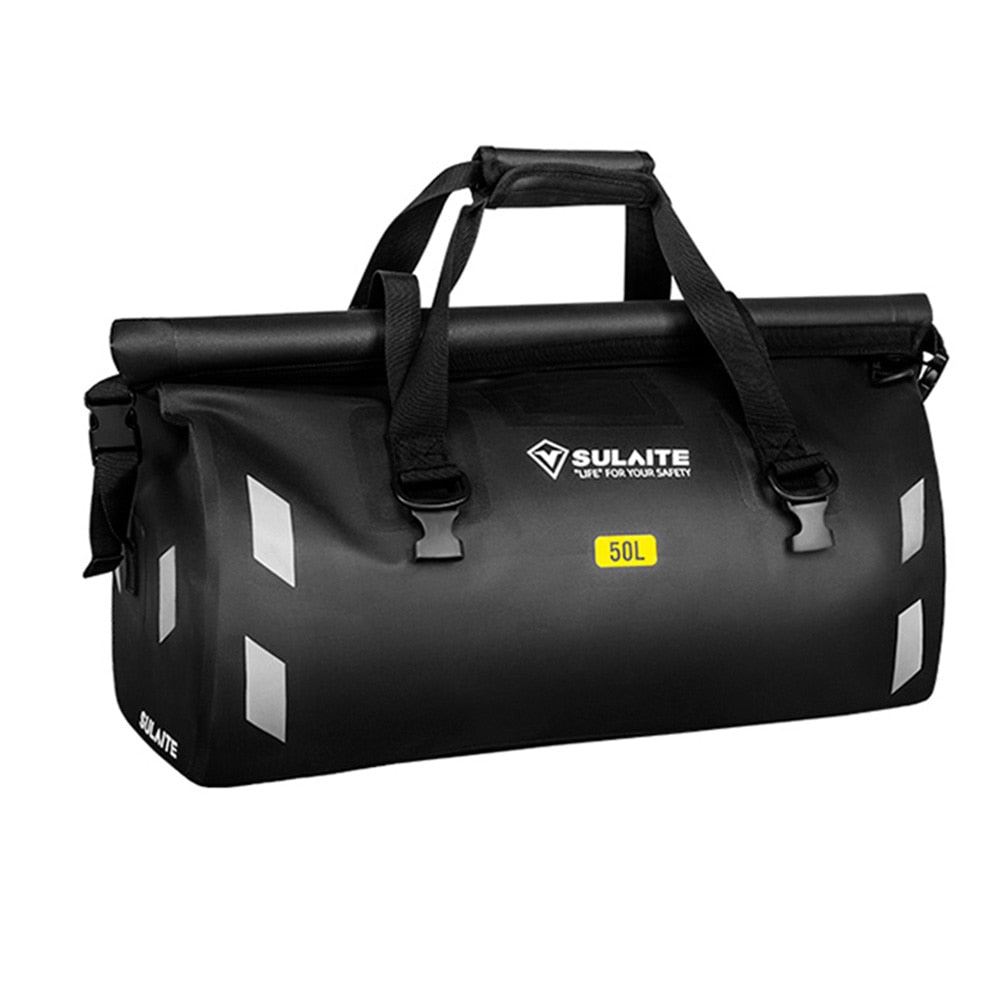 Nylon Rear Seat Waterproof 50L Motorcycle Scooter Tail Saddle Hand Shoulder Bag