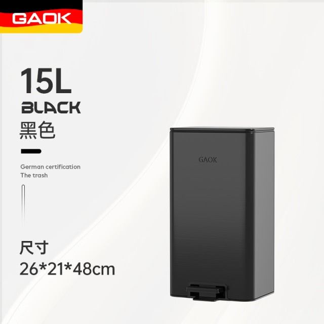 Kitchen Large Capacity Stainless Steel Step Trash Can Household Pedal Living Room