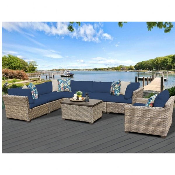 8 Piece Sectional Seating Group with Cushions