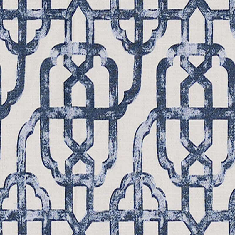 Trellis Window Curtain Pinch Pleated Lattice Drapery Panel With Blackout Lining BQ66260