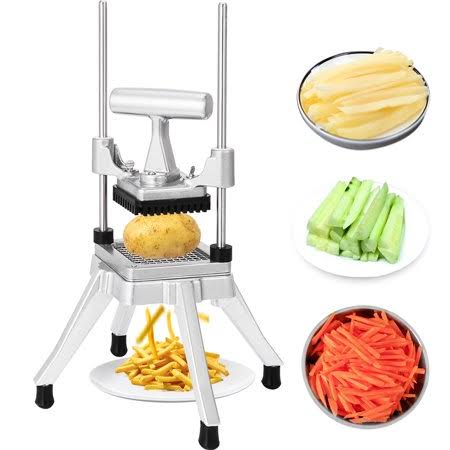 Vevor Commercial Vegetable Fruit Chopper 3/8 Blade Heavy Duty Professional Food Dicer Kattex French Fry Cutter Onion Slicer Stai