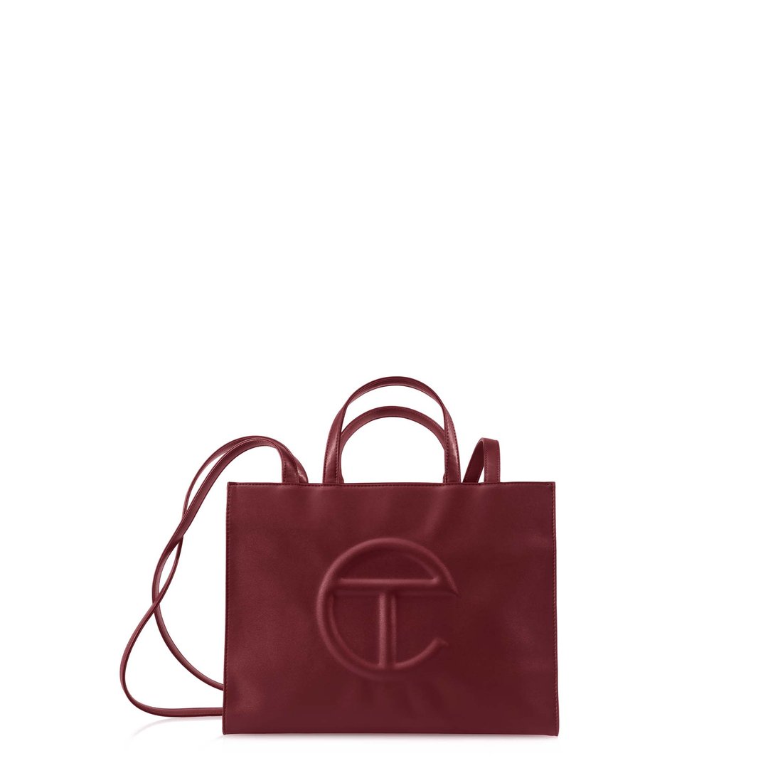 Medium Oxblood Shopping Bag