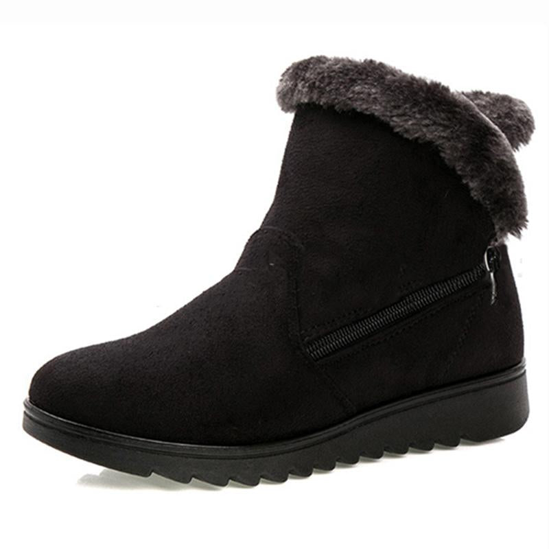 Women Winter Shoes Warm Snow Zipper Ankle Boots