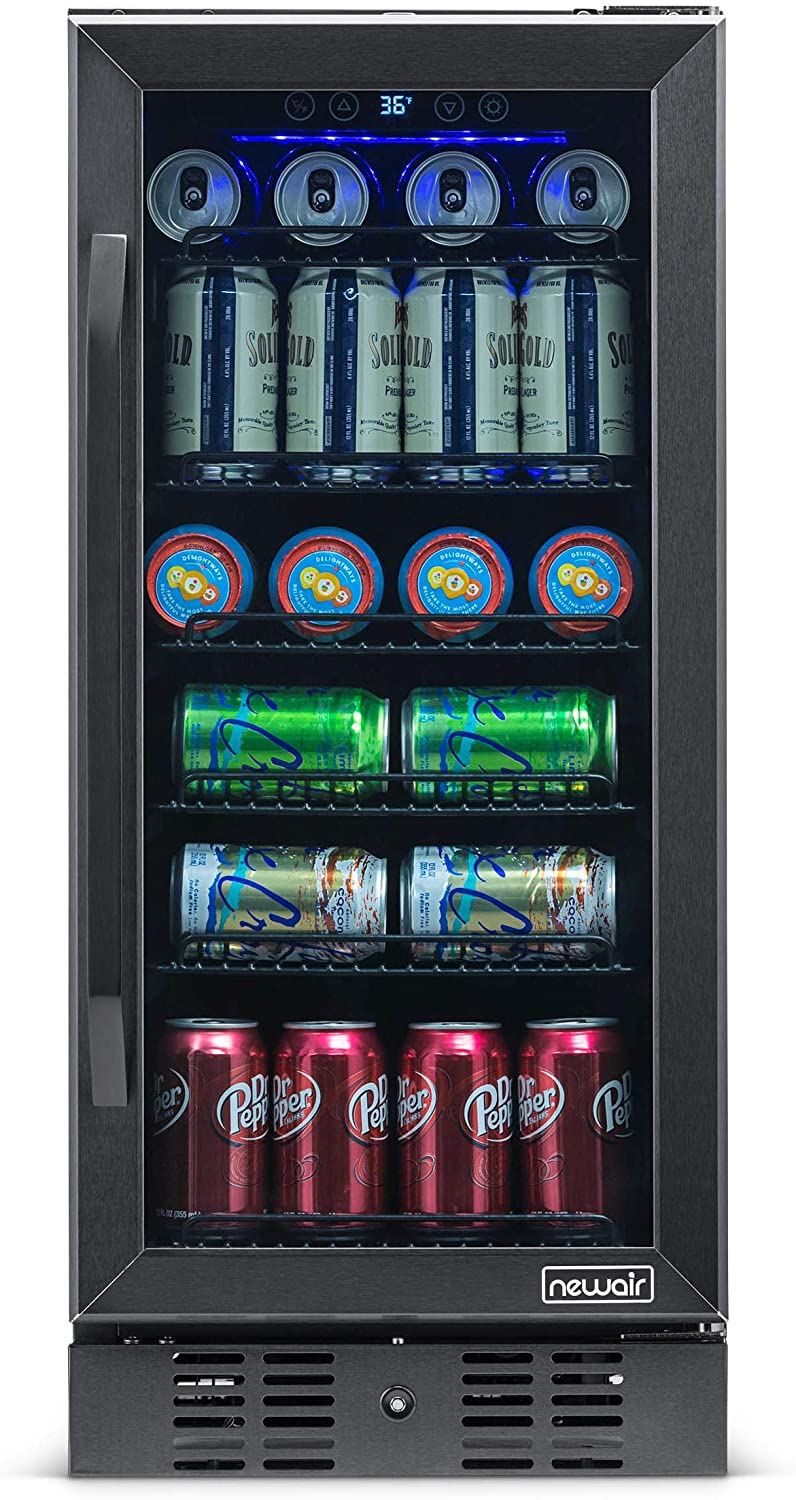 NewAir Beverage Refrigerator Built In Cooler with 96 Can Capacity Soda