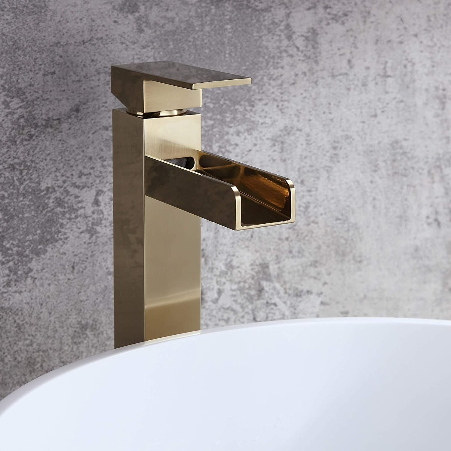 Hole Bathroom Faucet in Brushed Gold Finish cUPC Certified
