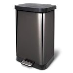 5.5 Liter Extra Capacity Stainless Steel Step Trash Can with Clorox TM Odor Protection