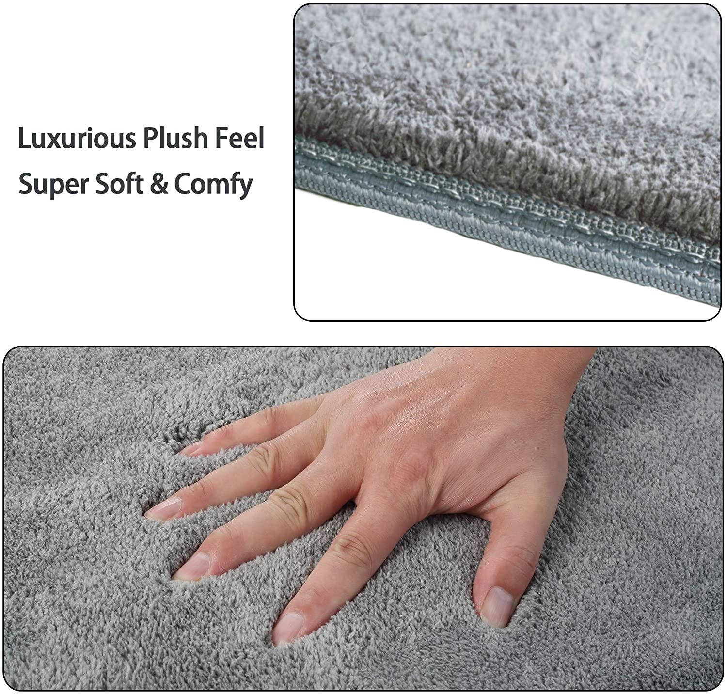 PURE ERA Bullnose Carpet Stair Treads Set of 14 Non-Slip Self Adhesive, 14 Pieces / Light Gray