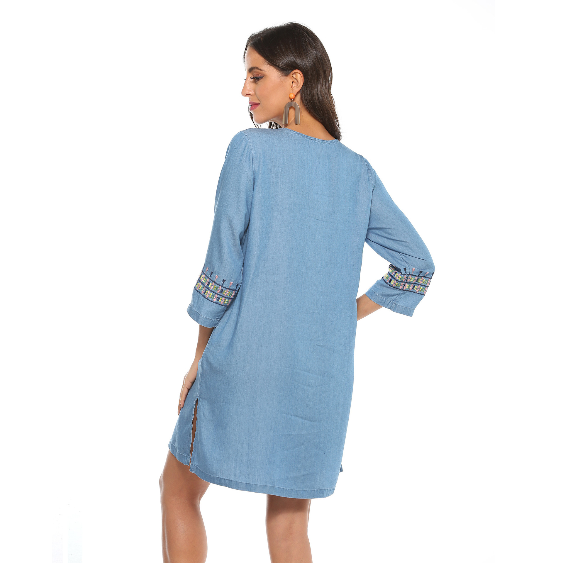 Women's Embroidered Dress Boho Style Cowgirl Style