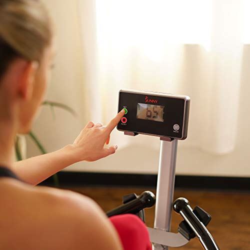 Sunny Health & Fitness Full Motion Magnetic Rowing Machine Rower with Advanced LCD Display, Elevated Seat